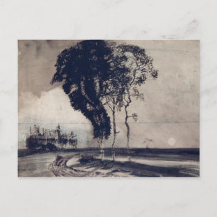 Landscape with Three Trees, 1850 Postcard