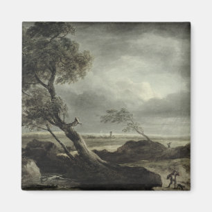 Landscape with Village: Stormy Effect Magnet