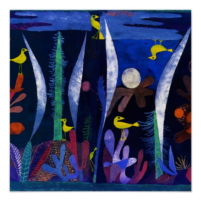 Landscape with Yellow Birds, Paul Klee Poster (Front)