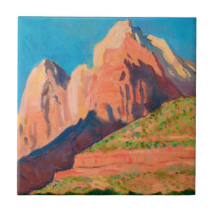 Landscape, Zion National Park by Maynard Dixon Ceramic Tile