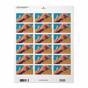 Landscape, Zion National Park by Maynard Dixon Label