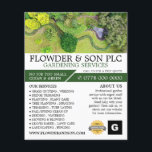 Landscaped Gardening Service, Horticulturist Flyer<br><div class="desc">Landscaped Gardening Service,  Horticulturist Advertising Flyer by The Business Card Store.</div>