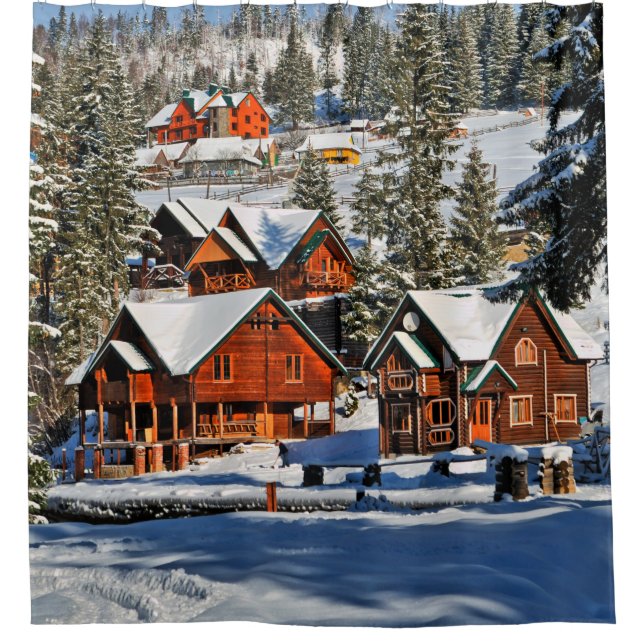 Landscapemountain,ski,snow,winter,active,air,cold, Shower Curtain (Front)