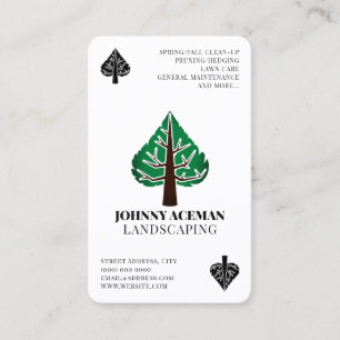 Landscaper ace of spades playing card 