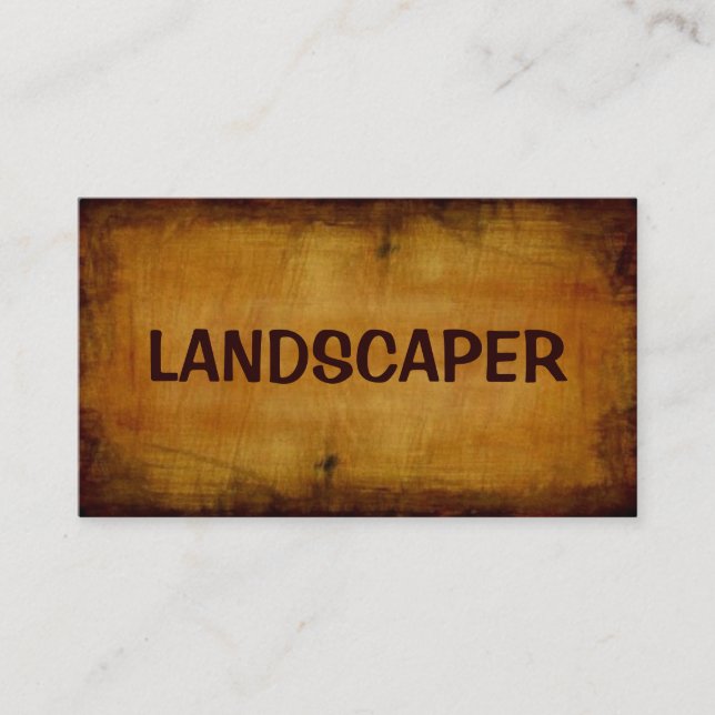 Landscaper Antique Business Card (Front)