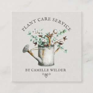 Landscaper Gardener Greenery  Square Business Card