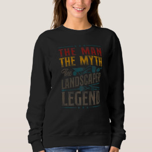 Landscaper Landscaping Landscape Architect Retro V Sweatshirt