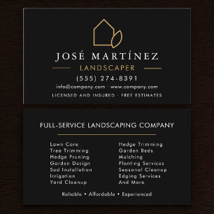 Landscaper Lawn Services Professional Business Card