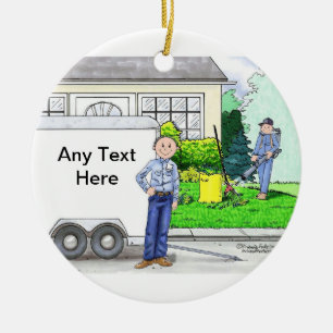 Landscaper - Male Ceramic Ornament