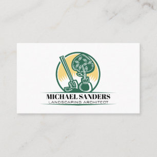 Landscaper   Planting a Tree Business Card