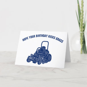 Landscapers Funny Lawn Mower Birthday Card