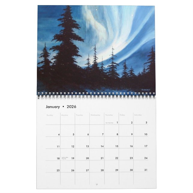 LANDSCAPES  CALENDAR by ARTIST RICK GALLANT (Jan 2026)