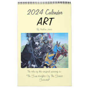 landscapes dogs still life original art 2024 calendar