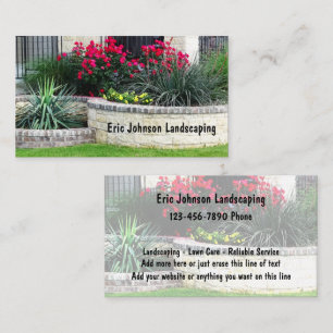 Landscaping And Lawn Care Service Business Card