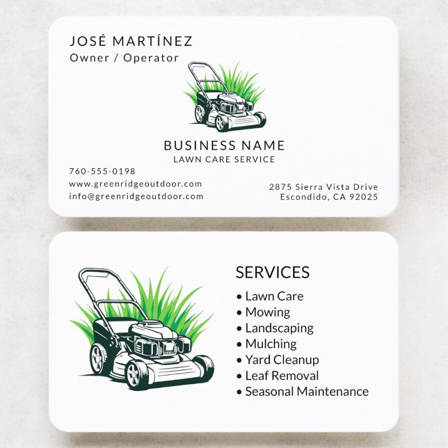 Landscaping and Lawn Maintenance Business Card (Creator Uploaded)