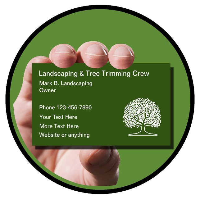 Landscaping And Tree Trimming Services Business Card (Creator Uploaded)