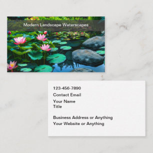 Landscaping And Waterscape Pond Business Cards