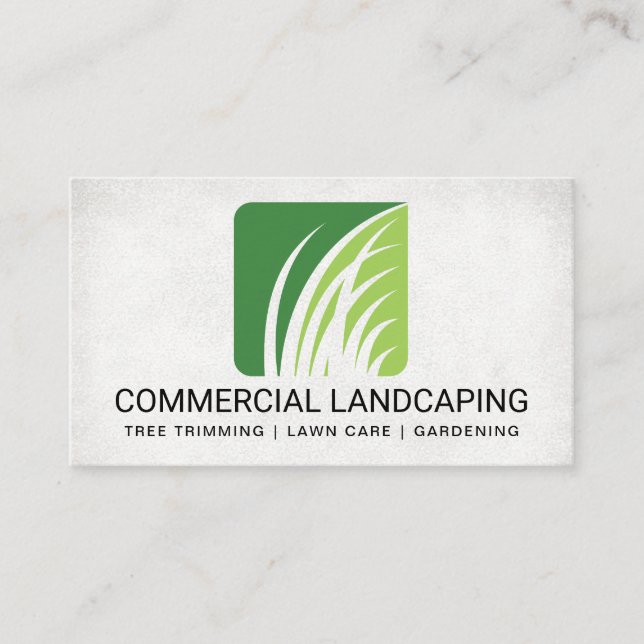 Landscaping Architect | Grass Logo Business Card (Front)