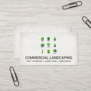 Landscaping Architect Tree Shapes Business Card