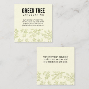 Landscaping Architecture Juniper Branches Square Business Card