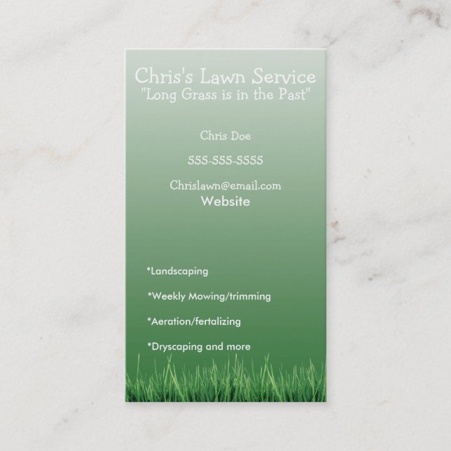 Landscaping Business Card (Front)