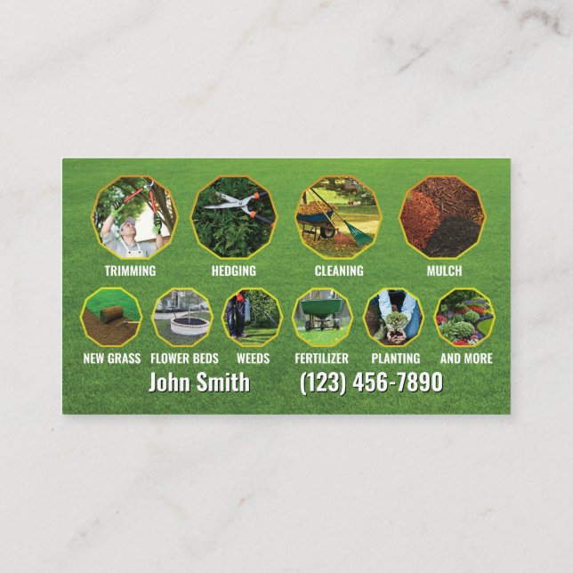 Landscaping Business Cards (Back)