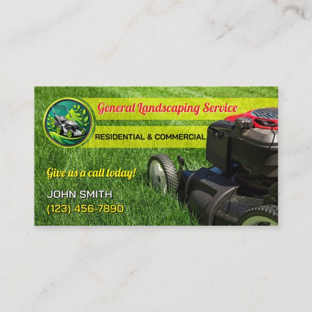 Landscaping Business Cards (Front)