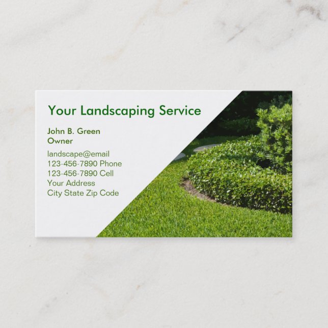 Landscaping Business Cards (Front)