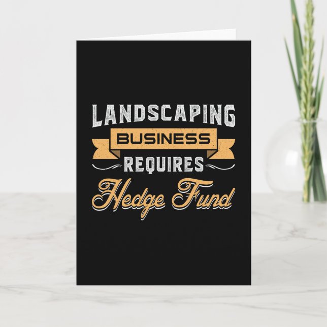 Landscaping Business Four Garden Landscaper Funny Card (Front)