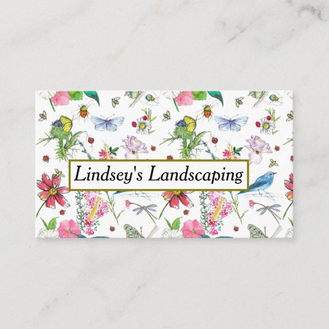 Landscaping Business Pollinators Native Plants  Business Card (Front)