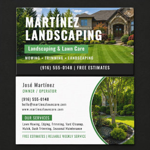 Landscaping Custom Photo Business Card