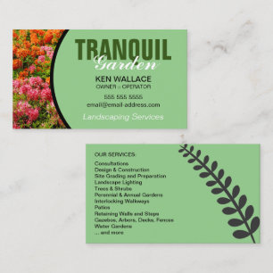 Landscaping Garden Greenhouse Lawn Care Business C Card