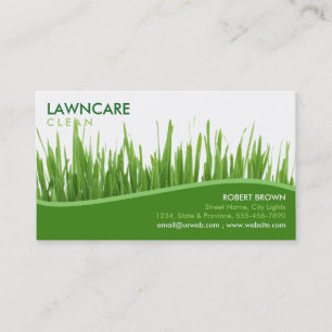 Landscaping Gardener Grass Clean Nature Business Card
