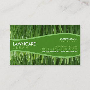 Landscaping Gardener Grass Clean Nature Business Card