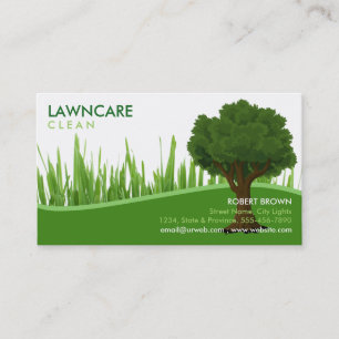 Landscaping Gardener Grass Clean Nature Business Card