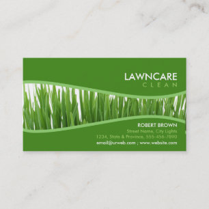 Landscaping Gardener Grass Clean Nature Business Card