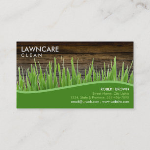 Landscaping Gardener Grass Wood Clean Nature Business Card