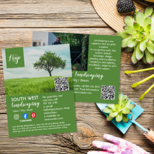 landscaping gardener tree surgeon arborist   flyer postcard