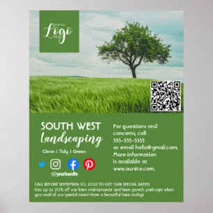 landscaping gardener tree surgeon arborist flyer poster