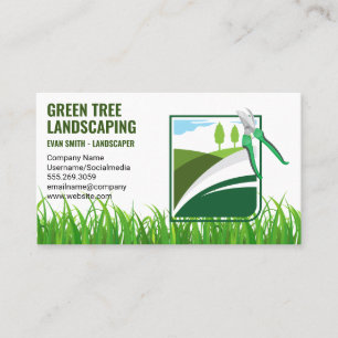 Landscaping Gardening Outdoor Logo Business Card