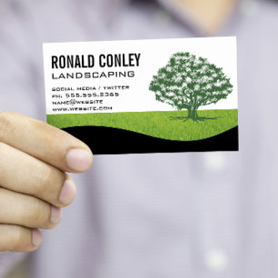 Landscaping Gardening   Tree Logo Business Card