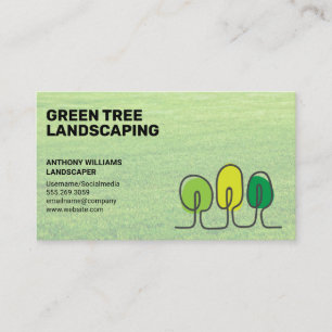 Landscaping   Grass   Tree Logo Business Card
