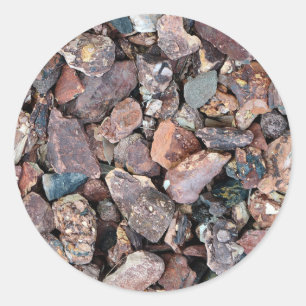 Landscaping Lava Rock Rubble and Stones Classic Round Sticker