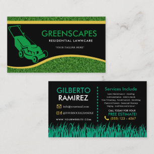 Landscaping Lawn Care Business Card