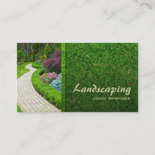 Landscaping Lawn Care Gardener Business Card