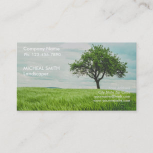 Landscaping Lawn Care Gardener Business Card