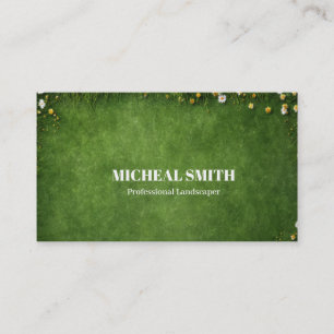 Landscaping Lawn Care Gardener Professional Business Card