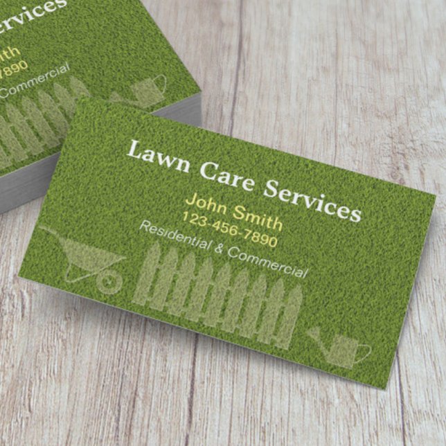 Landscaping Lawn Care Gardening Business Card (Creator Uploaded)