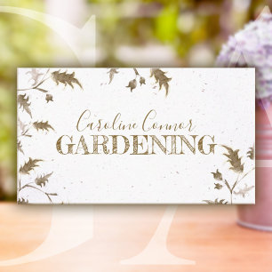 Landscaping Lawn Care Golden Flower Blossom Business Card