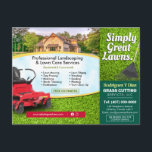 Landscaping Lawn Care Grass Cutting Flyer Postcard<br><div class="desc">Promote your lawn care landscaping grass cutting services business by customising this this effective flyer template card design. Add your logo for more effective branding. Customise the coupon offers on flyer to attract potential clients. Staple rubberbands and hand out door to door.</div>